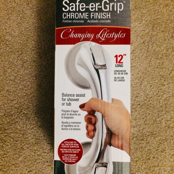 $6 SALE - Safer-er-Grip Chrome Finish 12", Brand New in Box - Picture 6 of 7